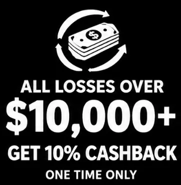 10% Cashback on Losses ($10,000+)